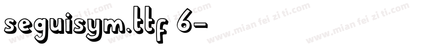 seguisym.ttf 6字体转换